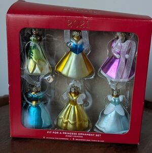 2021 Hallmark Disney FIT FOR A PRINCESS 6 pc Ornament Set New in Box